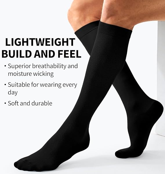 Compression Socks for Men & Women 4/6/7 Pairs Circulation 15-20 mmHg-Best support for Athletic, Nurse, Medical, Running