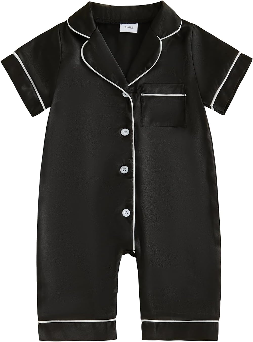 mlpeerw Baby Girl Boy Pajamas Button Down Romper Jumpsuit Short Sleeve Nightgown Newborn Sleepwear One-Piece Summer Pjs