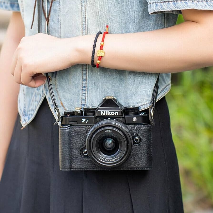 Amazon.co.jp: 本革カメラハーフケースカバー ハンドグリップ