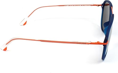 Miniatura 3 de Police Gafas de sol Drop 2 (SPL-582 Z80X) Transparente Azul - Naranja - Gris polarizado con lentes efecto espejo plateado, Color Azul transparente,