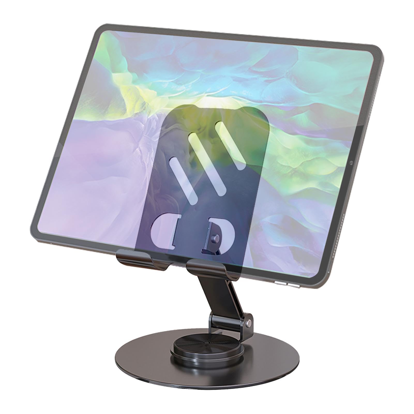 Supporto per telefono e tablet, supporto per telefono regolabile per scrivania, girevole a 360°, pieghevole, supporto per telefono leggero per tablet, versatile supporto per telefono