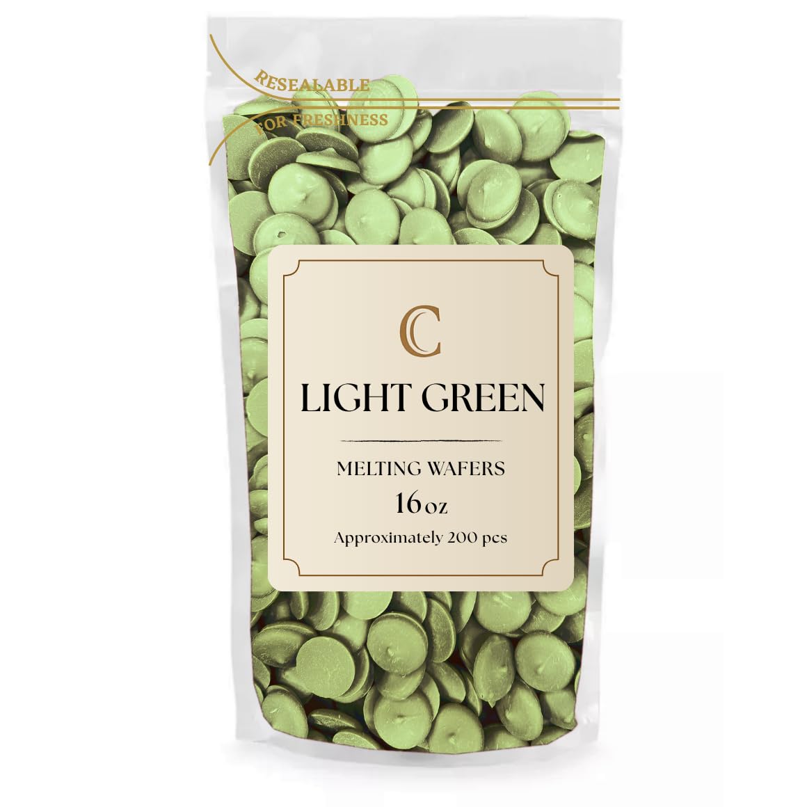 Merckens Chocolate Melting Wafers Bulk Bag Perfect For Dipping, Deserts, Baking And More (1 Pound, Light Green)