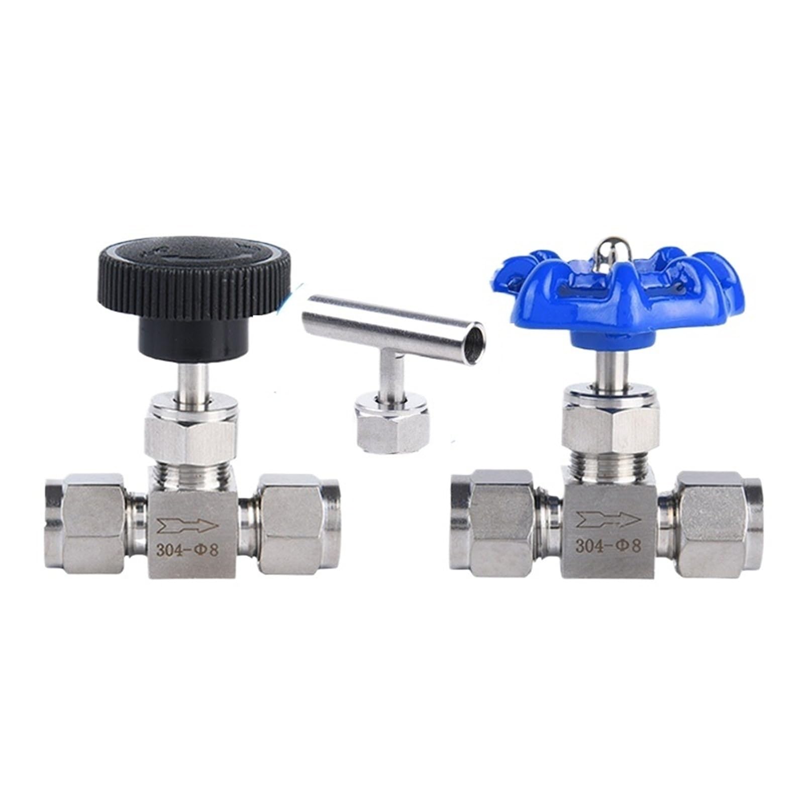 Vanne à pointeau 8mm en acier inoxydable 316L avec raccord à compression étanche de haute qualité