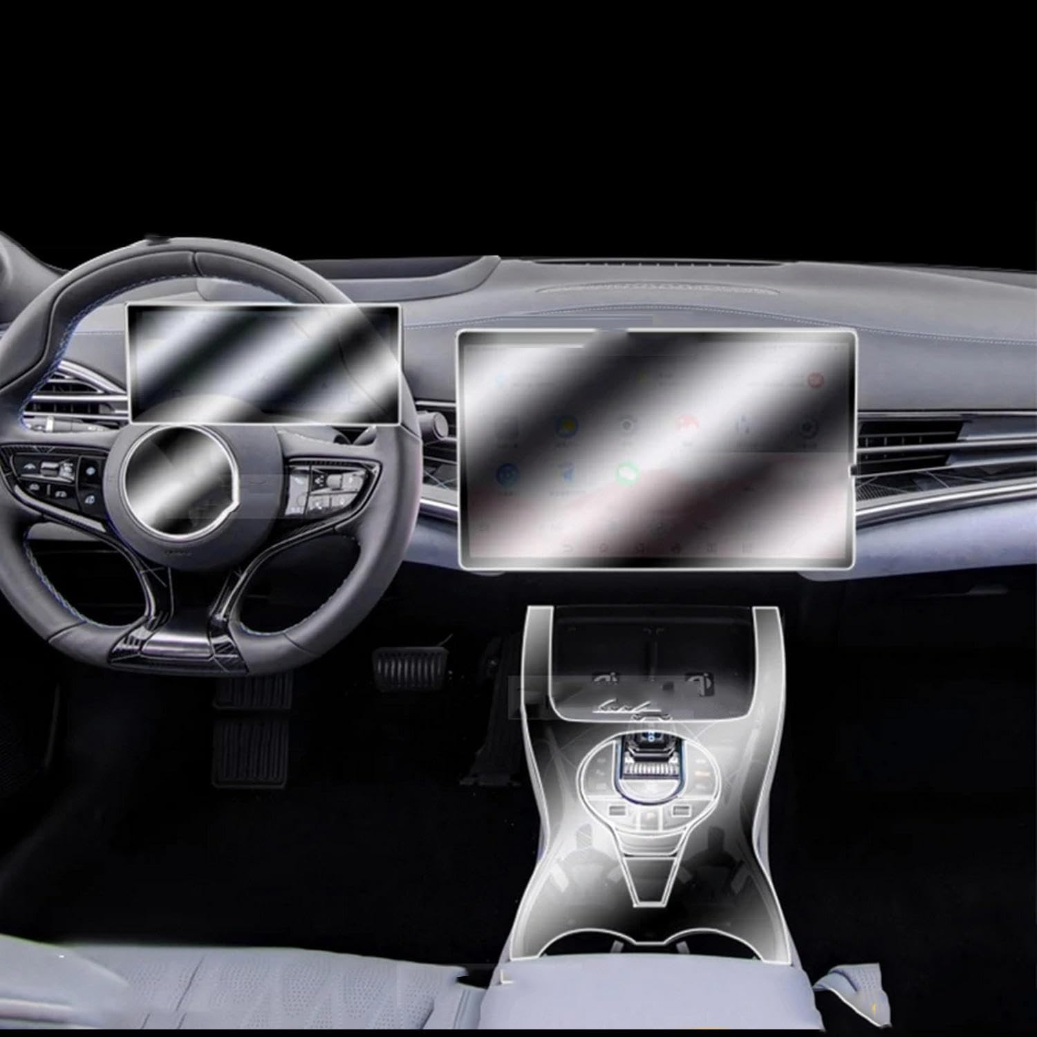 Évitez les rayures sur BYD Seal EV 2023 2024 grâce au film protecteur TPU console centrale