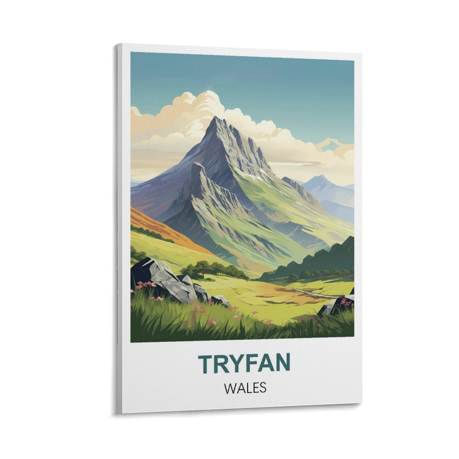 HXHNFERR Tryfan Wales Vintage Travel Posters 08x12inch(20x30cm) Canvas Wall Posters And Art Pictures Prints Paintings Bedroom Decor