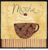 Bild auf gerollter Leinwand, Mokka DiPaolo Dan, quadratisch, Kunstdruck auf Kaffee, Kunstdruck, 11_X_11_in