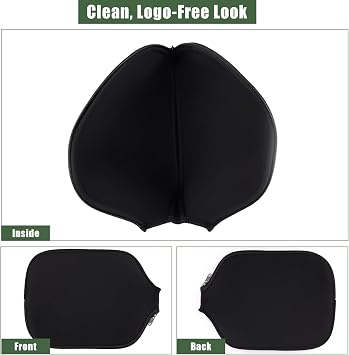 KINBOM 2pcs Pickleball Paddle Covers, Universal 8.6 x 12.2 inch Neoprene Paddle Cover Pickleball Racket Sleeve Paddle Storage Bag for Most USAPA Standard and Elongated Pickball Paddles (Black)