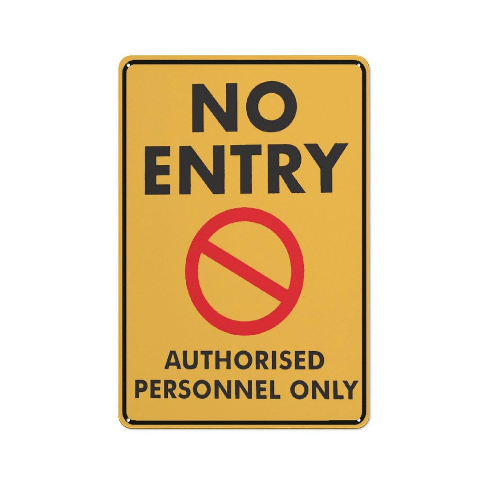 No Entry Authorised Personnel Only Sign Outdoor Metal Sign - 12 X 8 Metal Signs For Business, Workplace, Office, Home, Delivery Signs, Road Signs, Garden Signs