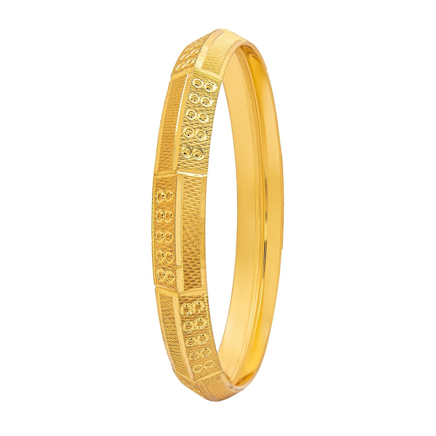 Shining Jewel - By Shivansh Self Design Amritsari Gold Colour Sikh Kada for Men (SJ_3464_2.10) (B09Z84QCKT) Amazon Price History, Amazon Price Tracker