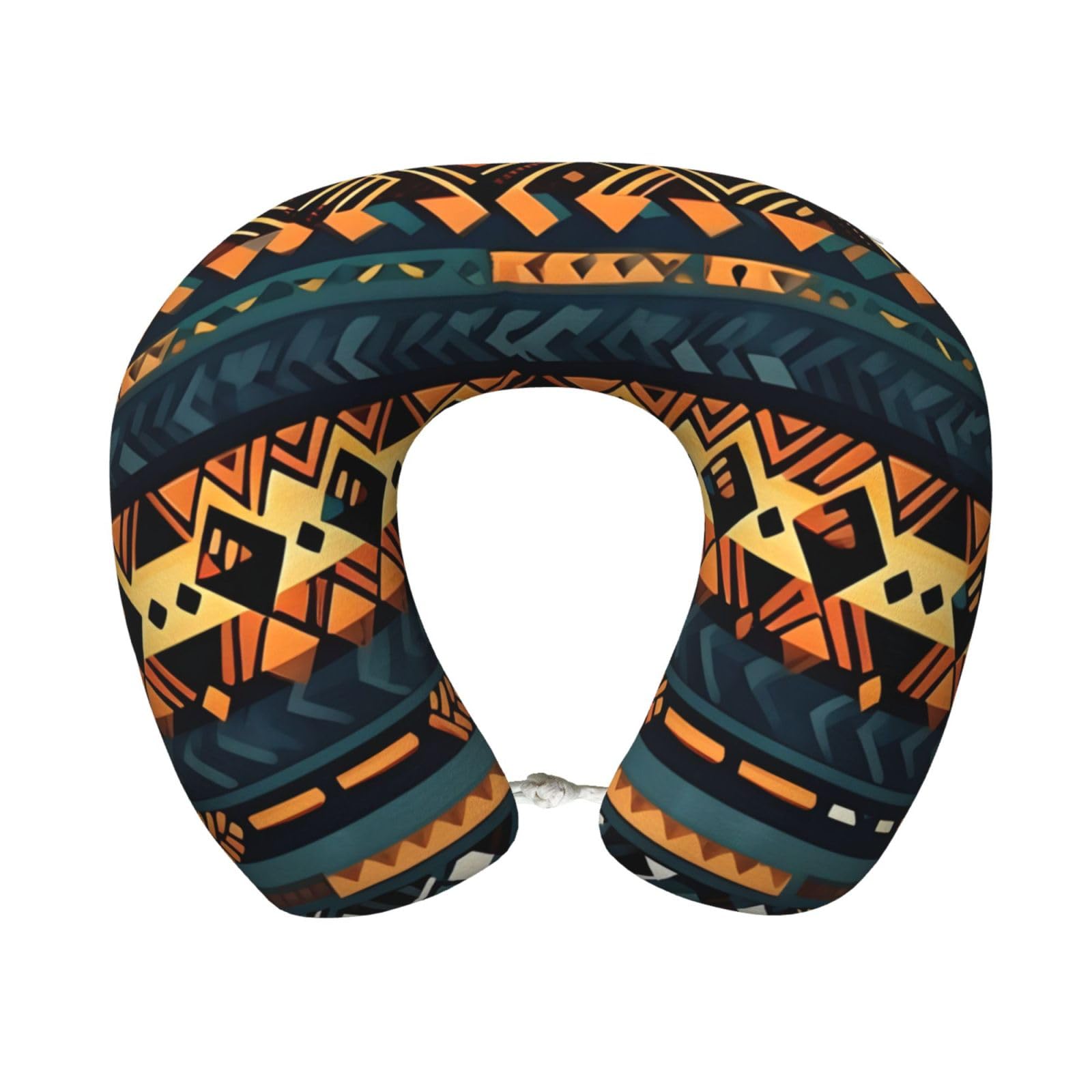 BOAITENYU African Tribal Ethnic Texture Memory Foam Travel Pillow for Soft Comfort and Full Relaxing Support Neck Cushion for Office Naps