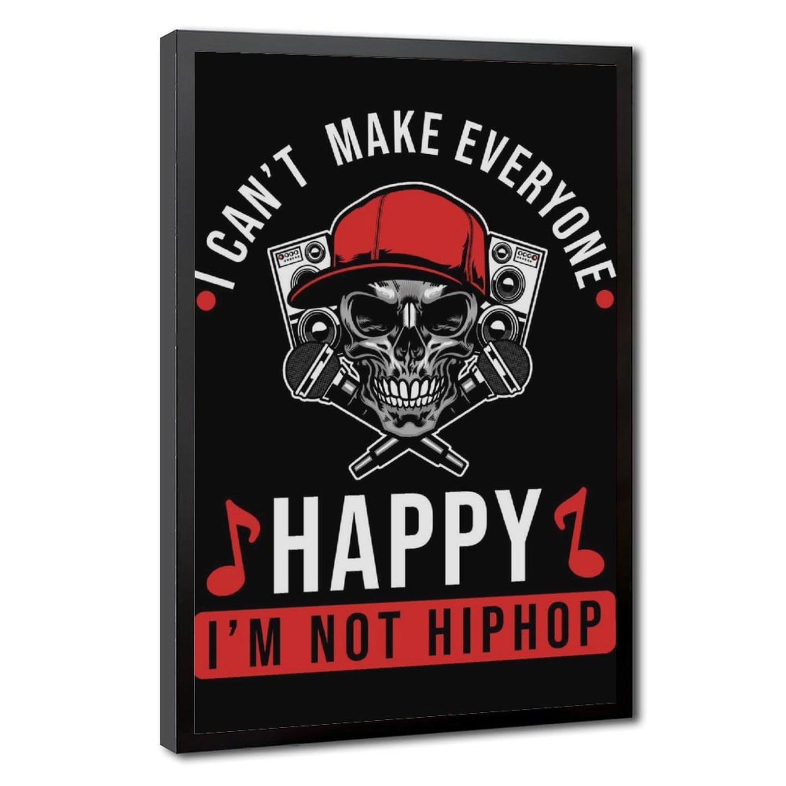 Poster retrò Old School Hip Hop 1 poster su tela decorazione artistica da parete stampa dipinti per soggiorno camera da letto decorazione cornice nera: 40,6 cm L x 61 cm W