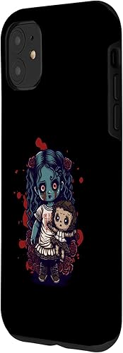 Miniatura 2 de iPhone 11 Scary Goth Doll Holding Teddybear - Funda gótica gótica