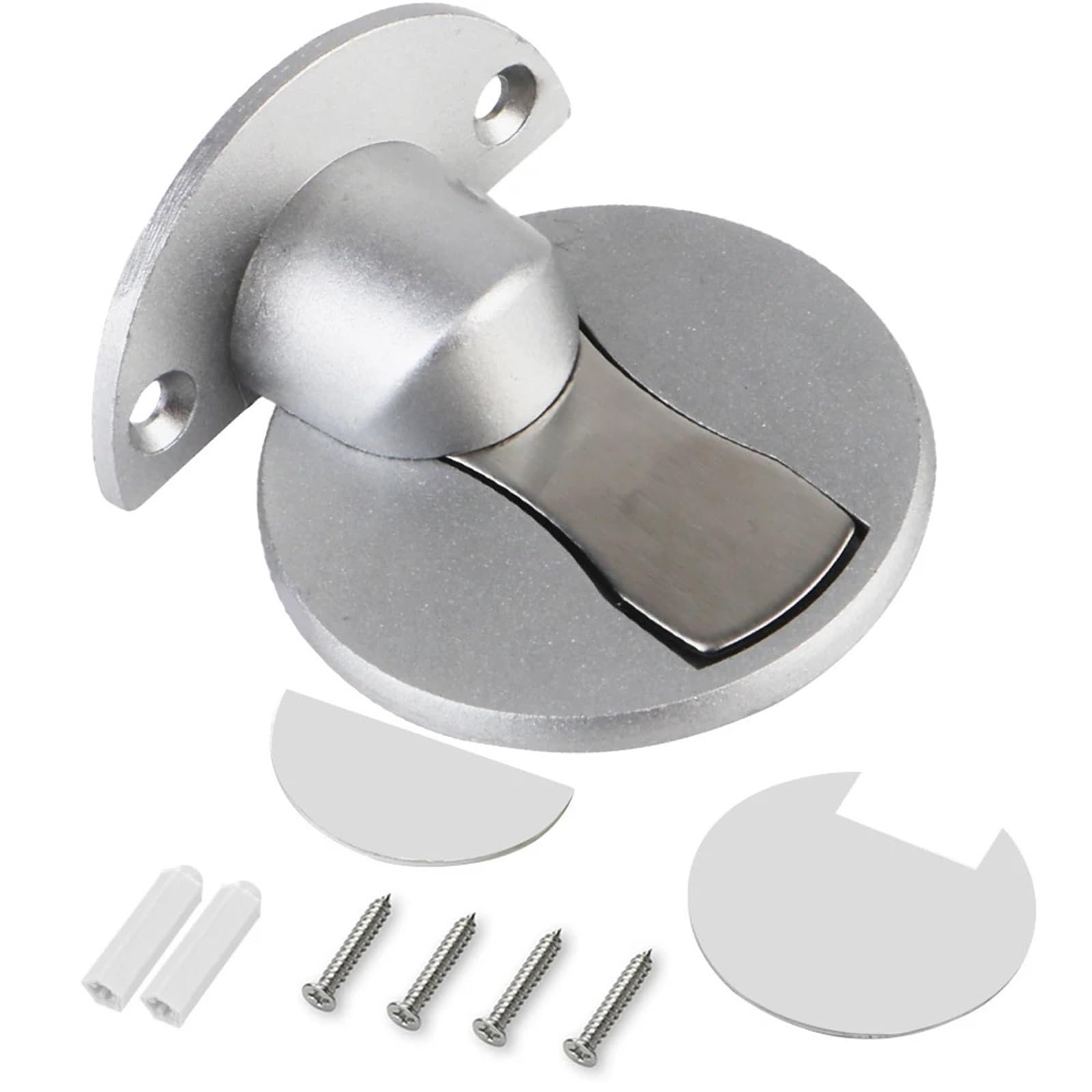 Iopklytf Silver Door Stopper 304 Stainless Steel Magnetic Door Stopper
