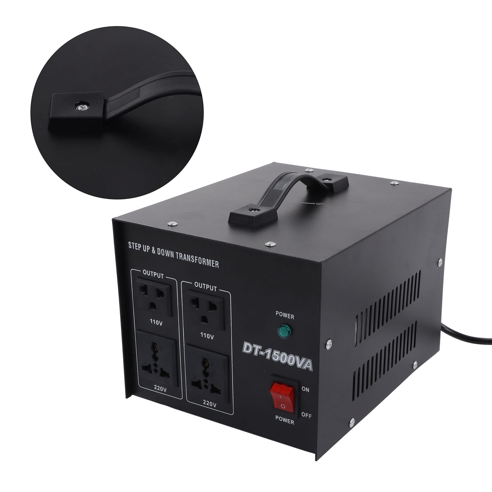 Przetwornica Napięcia o Dużej Wytrzymałości 1500 W Transformator Mocy Step Up Down 110 V do 220 V 220 do 110 z Przeciążeniem Zabezpieczenie Przed Przegrzaniem dla urządzeń (wtyczka UE)