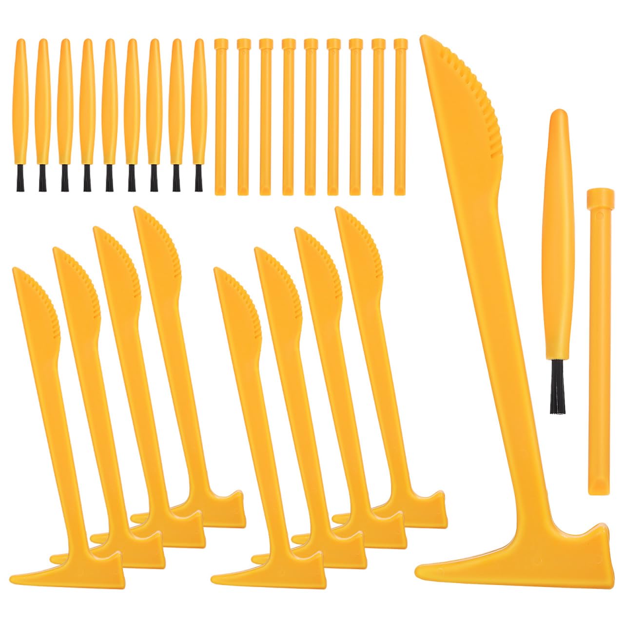 NOLITOY Dinosaur Skeleton Excavation Digging Kit Boy Girl Plastic Hammer Pick Brush Education Archaeology Dig Tool Equipment Interactive Science Learning STEM Paleontology Activity Yellow 6.09 Inches