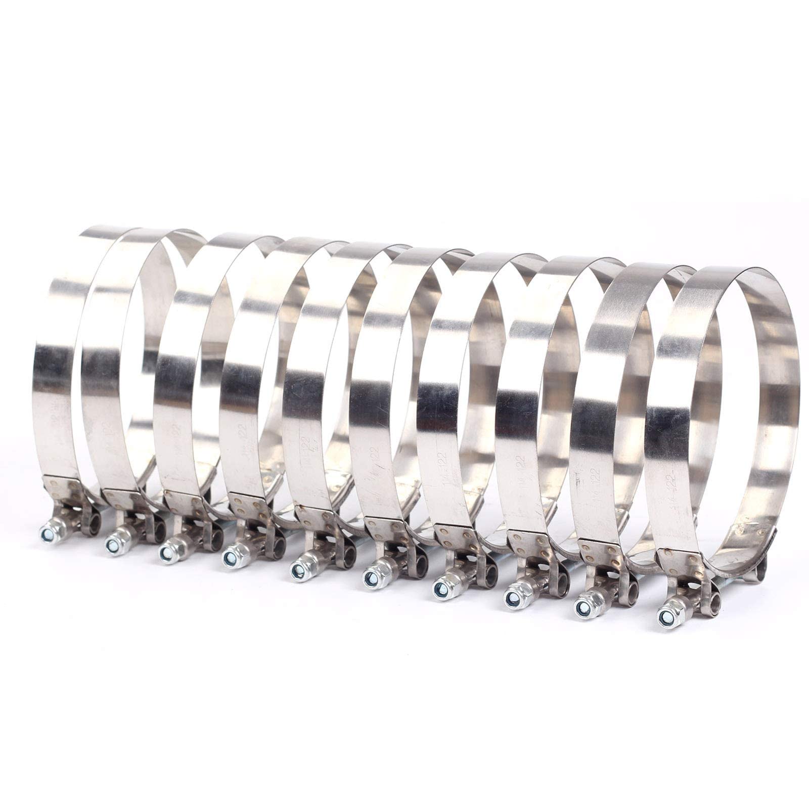 Lot de 10 colliers de serrage TLYXPEIJIAN 95 mm LYXPEIJIAN 103 mm en acier inoxydable pour tuyau 3LYXPEIJIAN1/2"