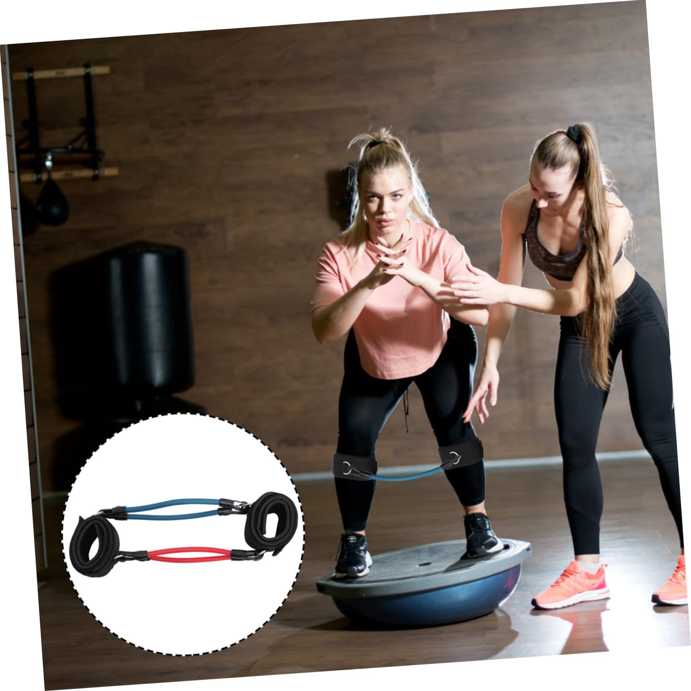 BESPORTBLE Set di 4 Fasce di Resistenza in Lattice per Gambe E Cosce da 10 Libbre E 15 Libbre Attrezzatura per Esercizi per Donne Pilates Fisioterapia