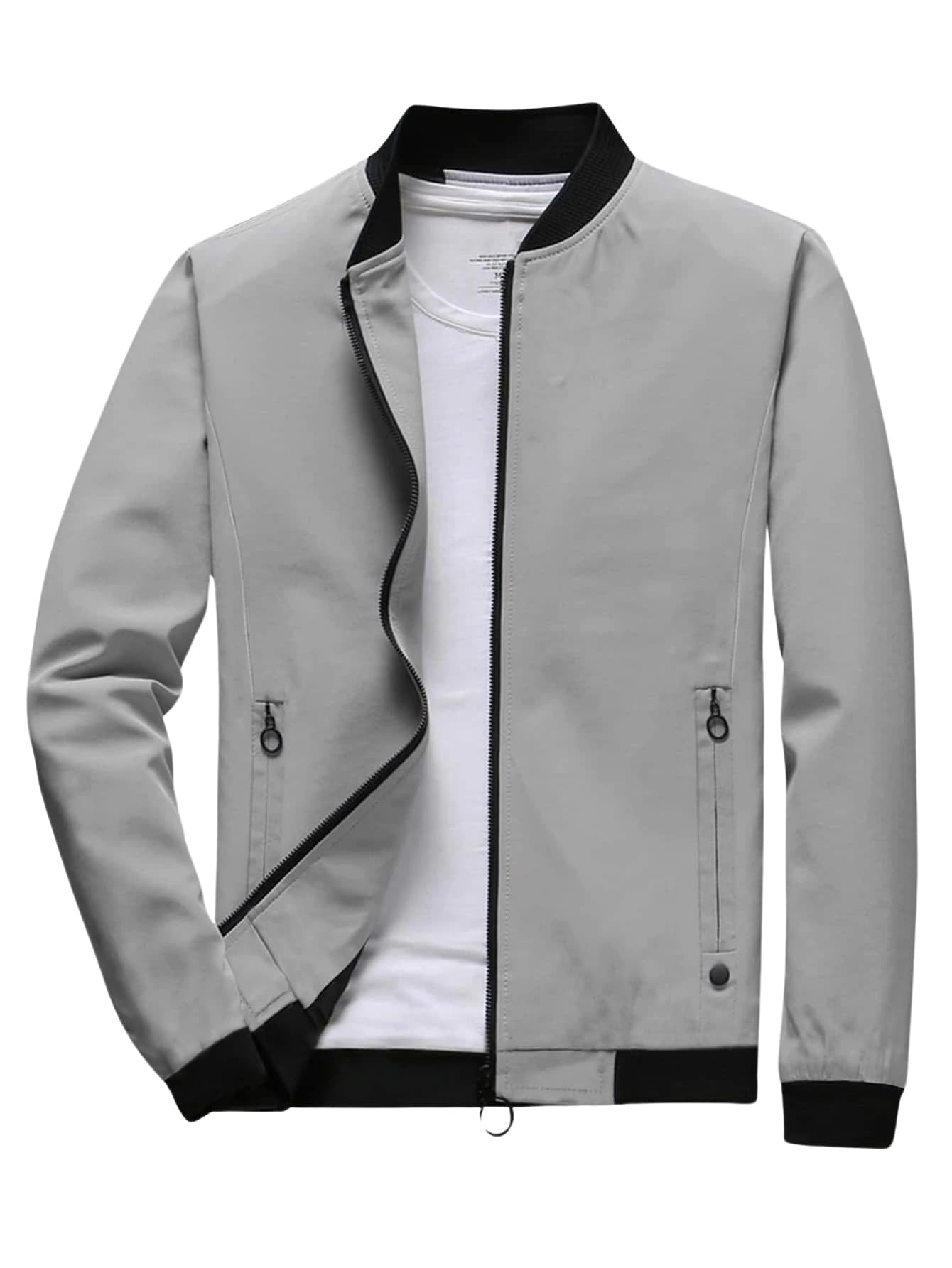 lymio Men Polyester Jackets| Lightweight Outwear Sportswear Standard Length Bomber Jacket (J-01-03)-picture-24