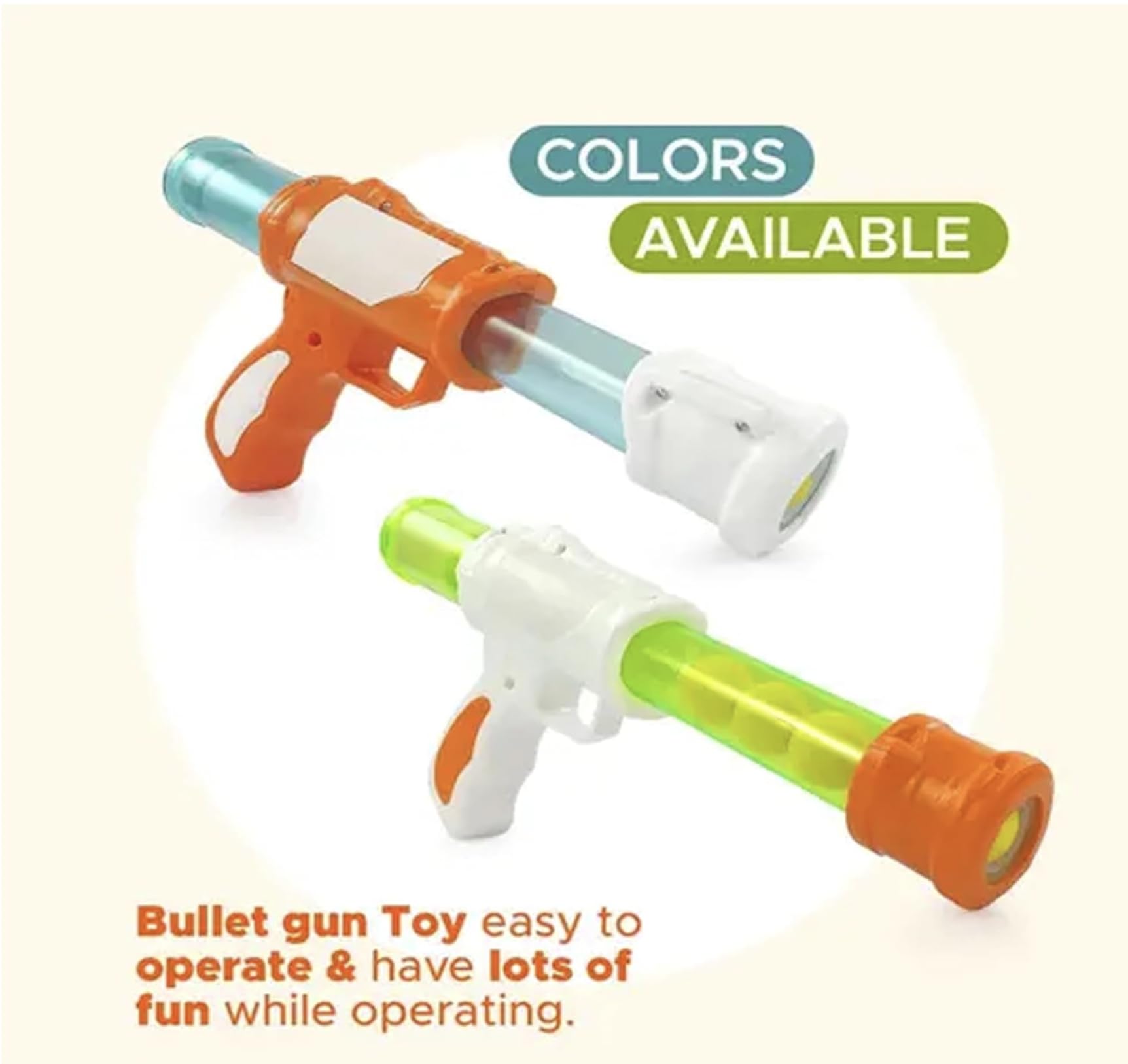 Kidoyz Blasti Gun Foam Ball Toy for Kids | Air Pressure Soft Ball Gun with 5 Foam Balls | Safe Shooting Toy for Boys & Girls | No Battery Required | 1 Pcs 3