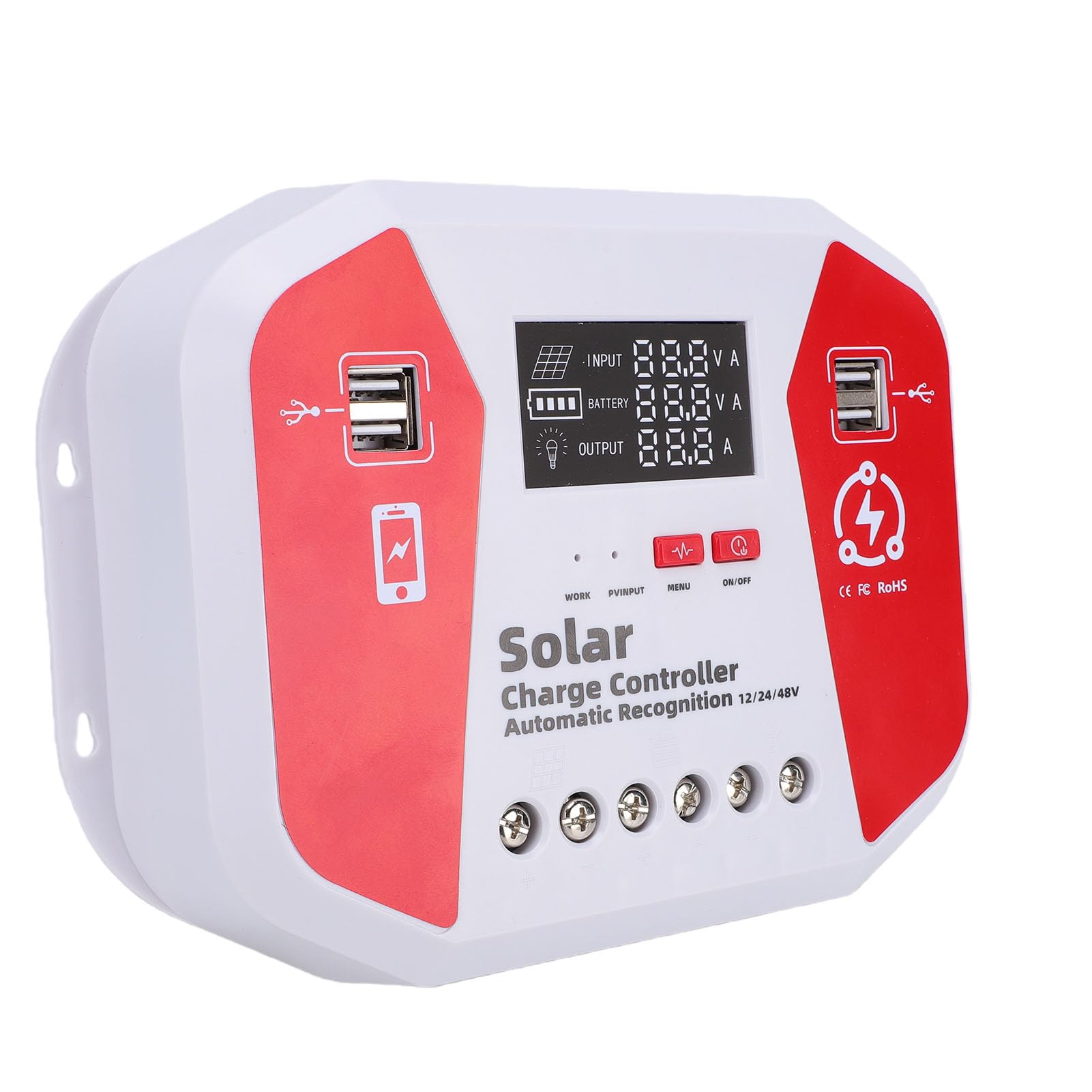 Sxhlseller 100A MPPT Controlador de Carga Solar Pantalla LCD Puertos USB