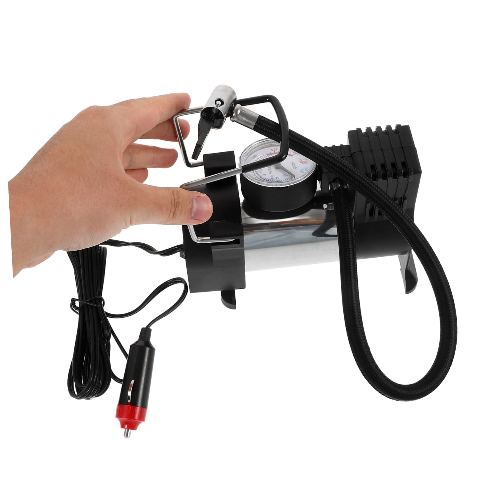 ULTECHNOVO Inflador Ruedas Coche 12v Inflador de Neumáticos Compresor de Aire Portátil, Arranque un Solo Toque y Salida de Alta Presión para Coche y Moto