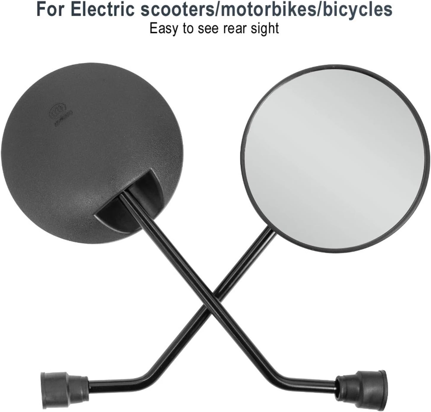 Electric Scooter Parts Safty Rearview Mirror Retro Round Side Mirrors Compatible with Motorcycle Electric Scooter Bicycle Rearview Mirrors