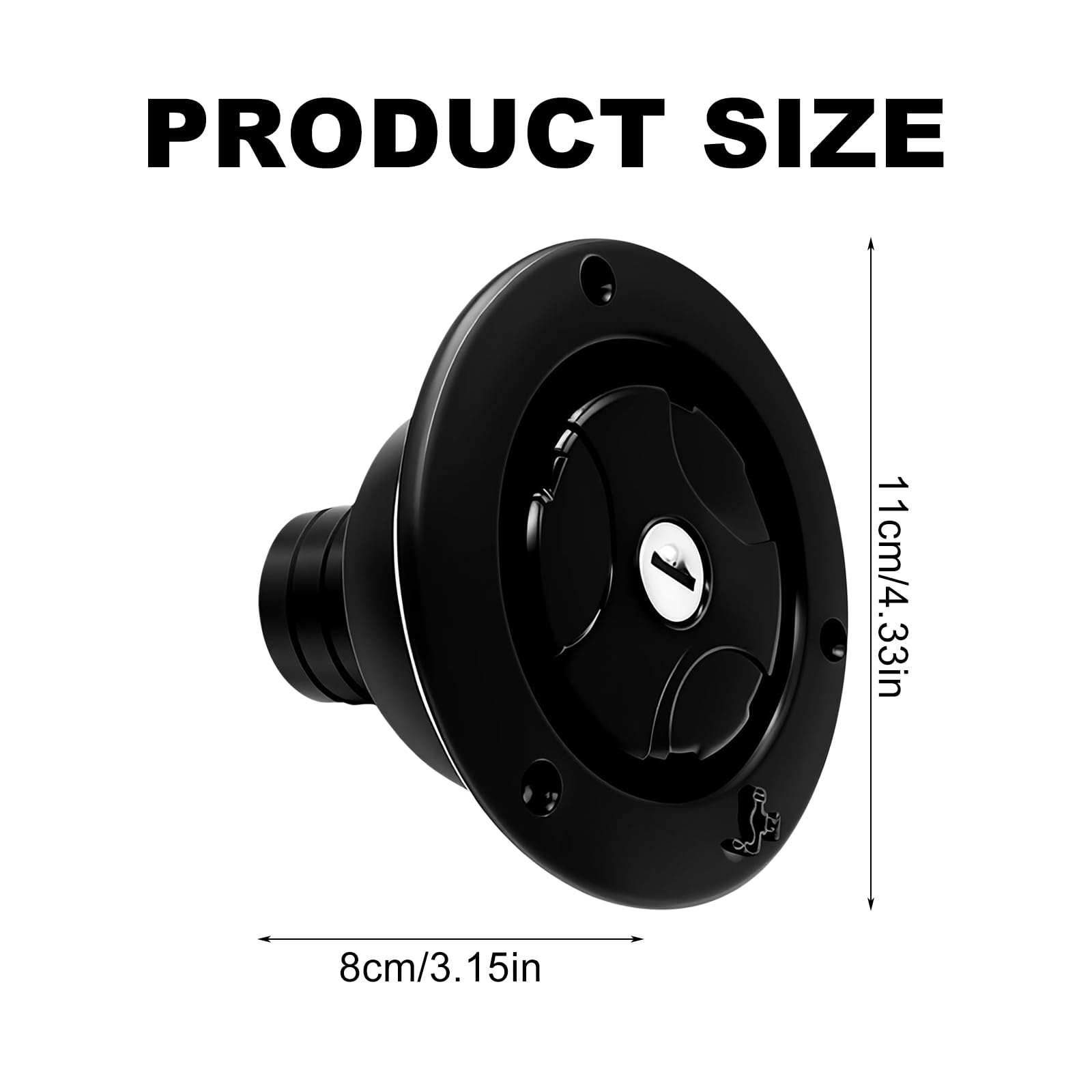 Tapa De llenado De Agua,Llenado De Agua RV,Tapón De Llenado De Agua Para Autocaravanas,Caravanas Y Remolques,Para Tuberías De Agua Con Diámetro Interior De 38MM(Negro)