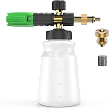 Snow Foam Lance Compatible with LAVOR/Parkside/Spear and Jackson Pressure Washer, Adjustable Car Washer Sprayer, 1L Foam Cannon Bottle Soap Dispenser with Upgraded Nozzle