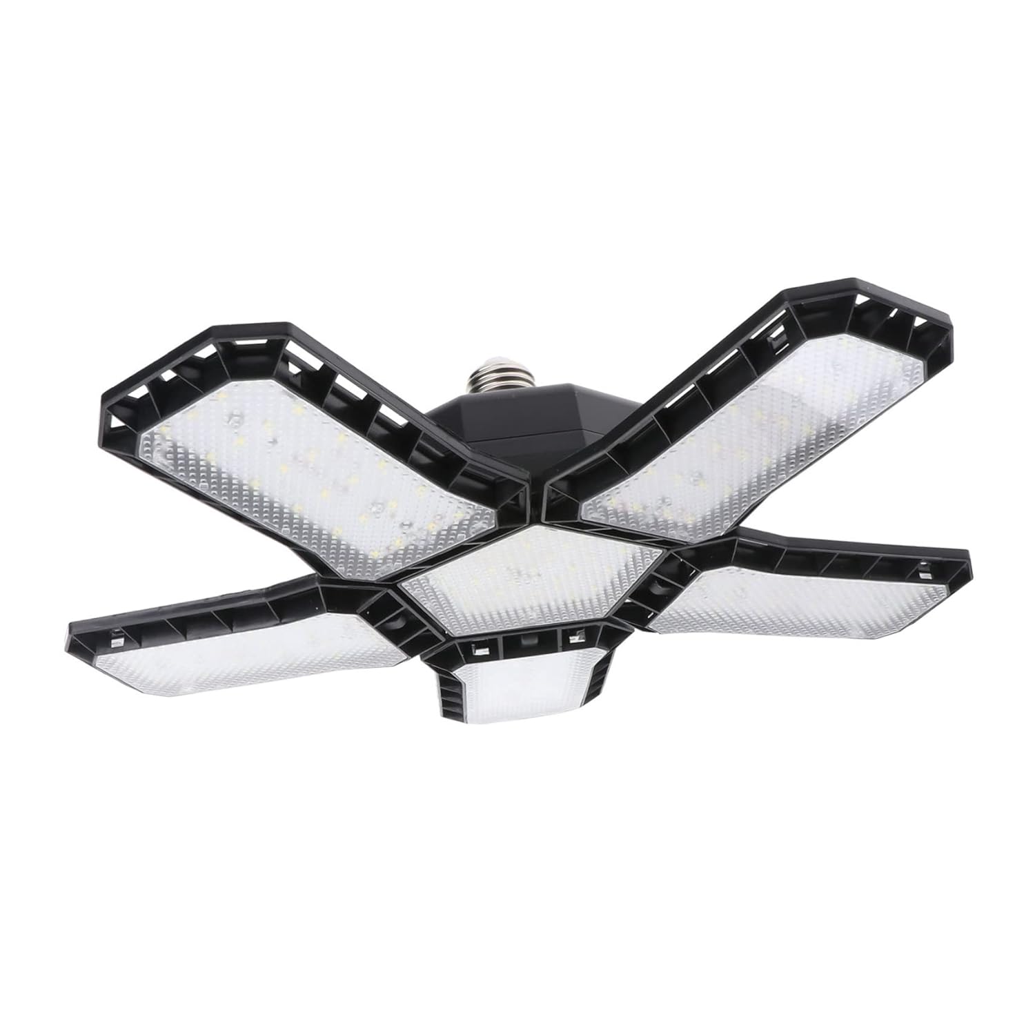 HOMSFOU 80W Deformable Panel LED Garage Light Ceiling Lighting for Warehouse Basement Wide Voltage Durable Design for Illumination