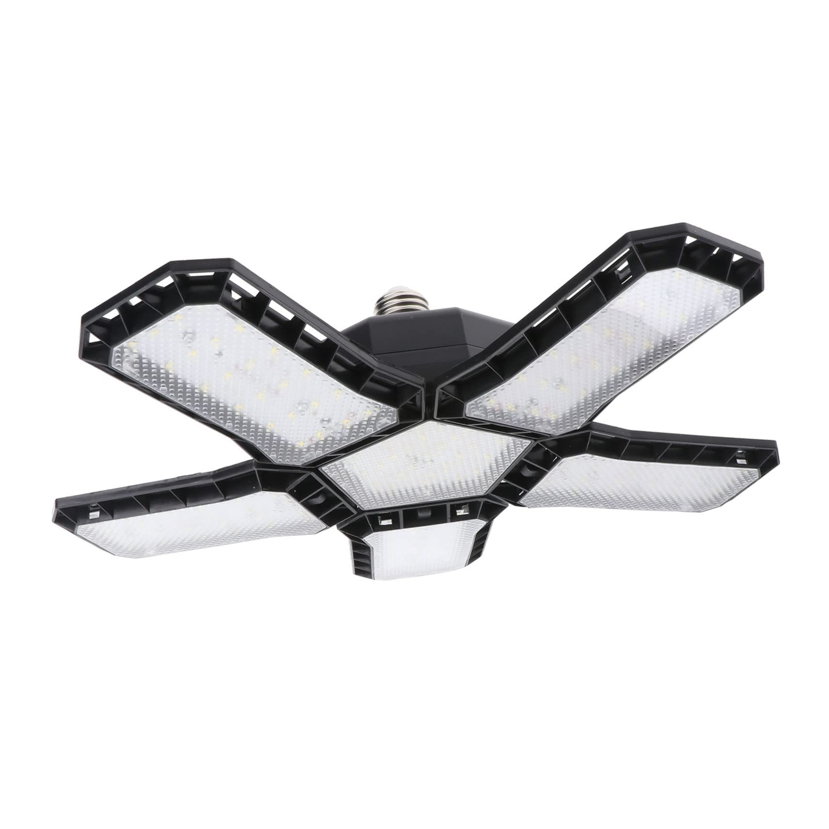 HOMSFOU 80W Deformable Panel LED Garage Light Ceiling Lighting for Warehouse Basement Wide Voltage Durable Design for Illumination