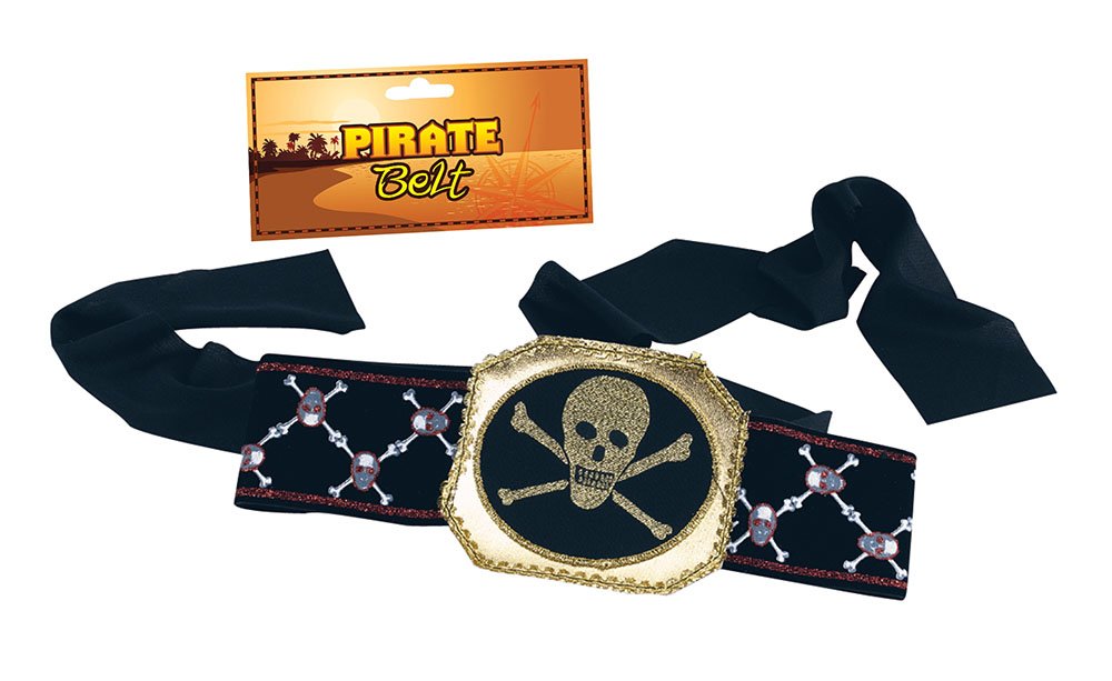 Black Skull and Crossbones Pirate Belt
