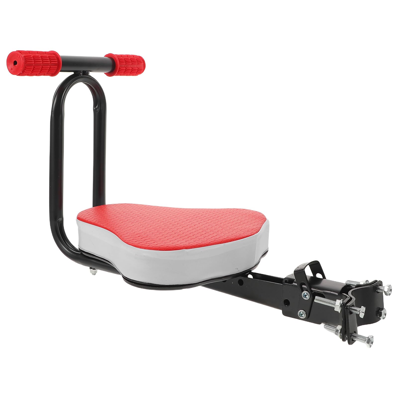 BESPORTBLE Seggiolino Bici Anteriore per Bambini in Metallo e Cuoio 55lbs | Montaggio su Bicicletta per Adulti, per Bambini 2-7 Anni, Supporto Manubrio Incluso