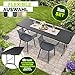 tillvex® Gartenstuhl 2er Set Wetterfest mit Armlehne | Outdoor Stühle bis 120kg belastbar | Gartenstühle UV-beständig | Terrassenstuhl Gartenmöbel Terrasse Balkon Outdoor Garten