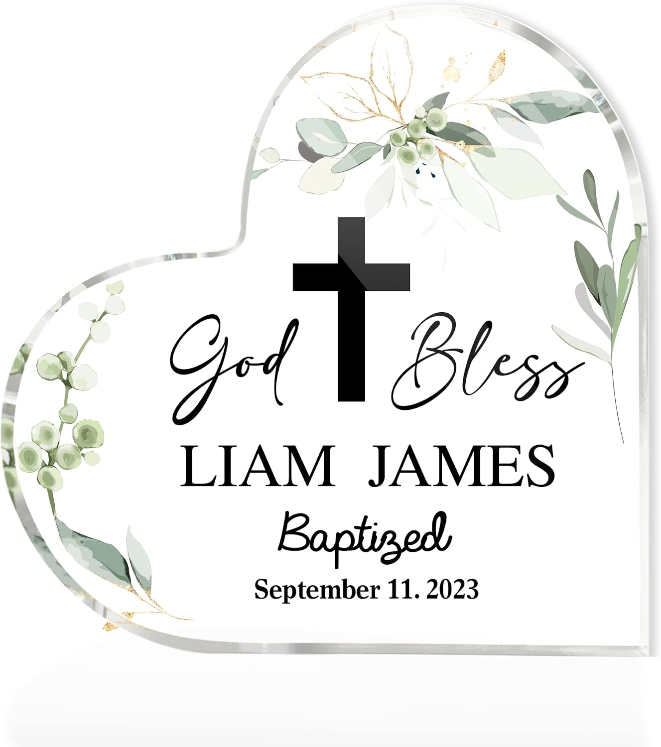 Personalized baptism gifts acrylic plaque, Christening gifts, Acrylic plaque for babys room, Baptism gifts for boys, Baby dedication gift, First holy communion decorations, Baby christening gifts