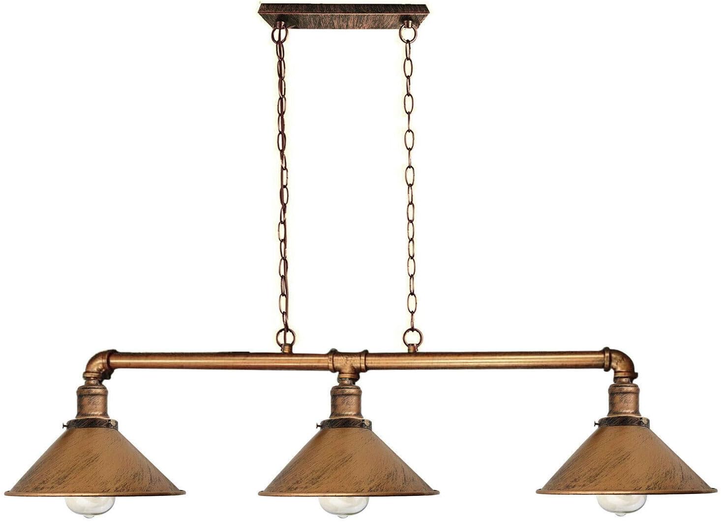 LEDSone Industrial 3 Way Vintage Retro Style Steampunk Pipe Light Bar