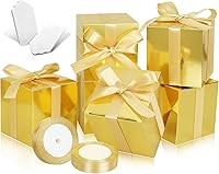 Vista 7 de Paquete de 50 cajas de regalo pequeñas, cajas de regalo de 2 x 2 x 2 pulgadas, cajas de regalo de papel blanco con tapas para regalos, manualidades