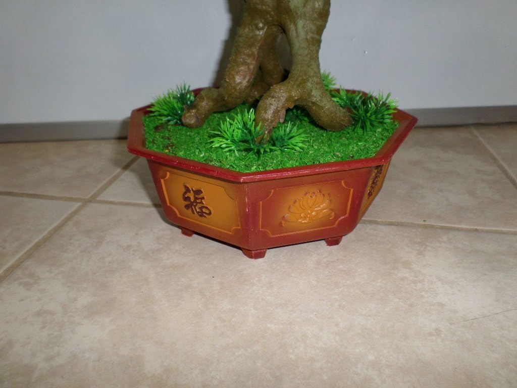 MADE IN VIETNAM Plastic Yellow Apricot Bonsai Tree 21 Inch Tall