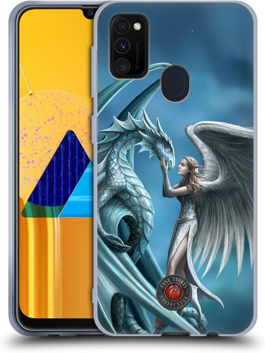 Head Case Designs Officially Licensed Anne Stokes Silverback Dragon Friendship Gel Case [Military Grade Protection] Compatible with Samsung Galaxy M30s (2019)/M21 (2020)