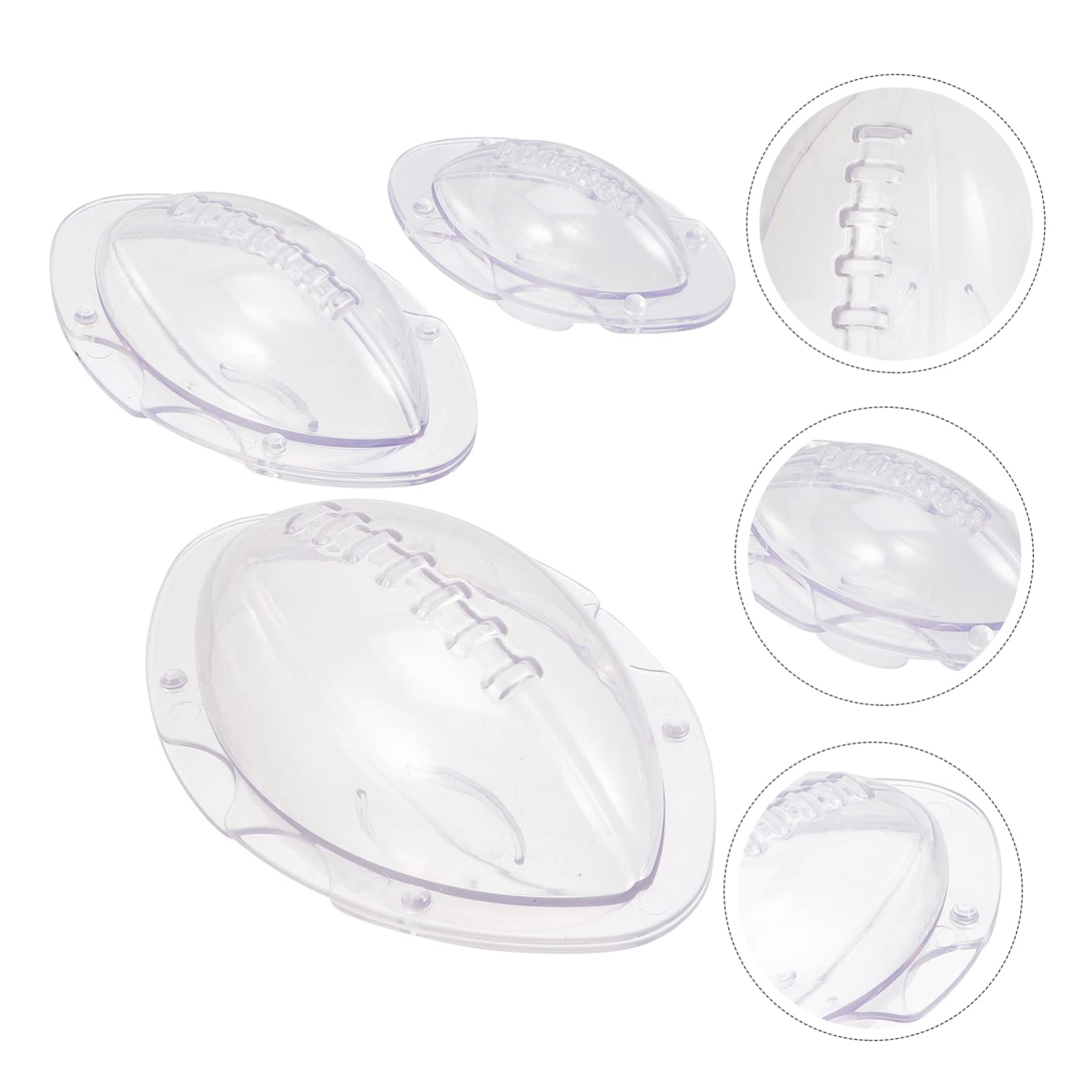 PRETYZOOM 4 Sätze Kuchenformen Bälle Rugbyform Rose Eiswürfelform Kuchenform Fußball Eisform Frostform Kit Sport Rugby Union Fußball Rugbyball Backen Kuchen 3 Stück * 4
