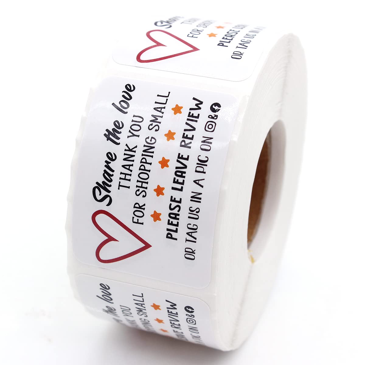 LittlefaShare The Love Please Leave Review Stickers,Cute Review Stickers,Thank You for Supporting My Small Business Stickers,Business Packing Sticker for Small Business 500 PC