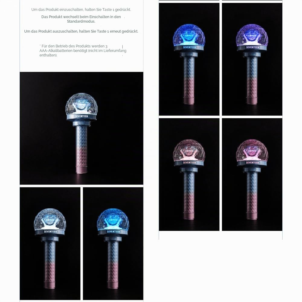 KPOP HEAVEN Seventeen Official Lightstick VER.3 10th Anniversary + 3 Extra Photocards Set