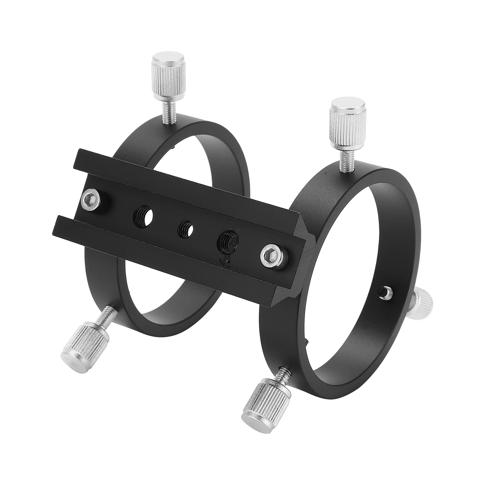 Buscador de telescopio Soporte de alcance, aleación de aluminio Soporte de anillo de montaje de alcance de guía con orificio estándar de 1/4 ", para telescopio astronómico de diámetro interior de 43 a