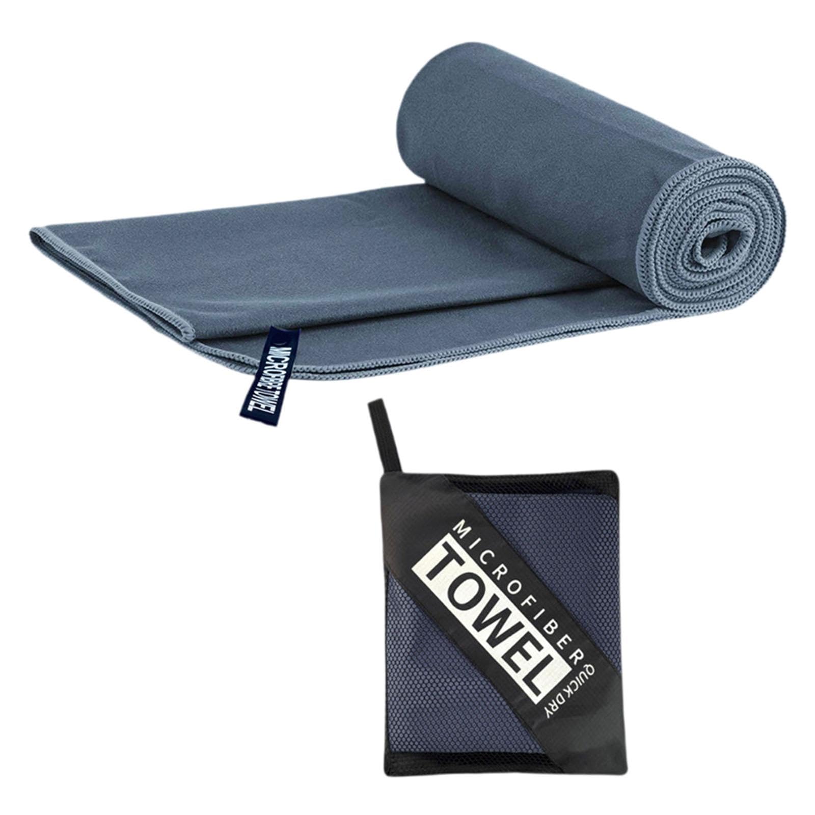 HEAVENGLOW Quick Drying Towel Fast Drying Travel Towel for Outdoor Workout Navy Blue-Sporting Goods-Fitness Running & Yoga-Fitness Equipment & Gear-Gym Towels-1 Towel1 Square Mesh Bag-image-39