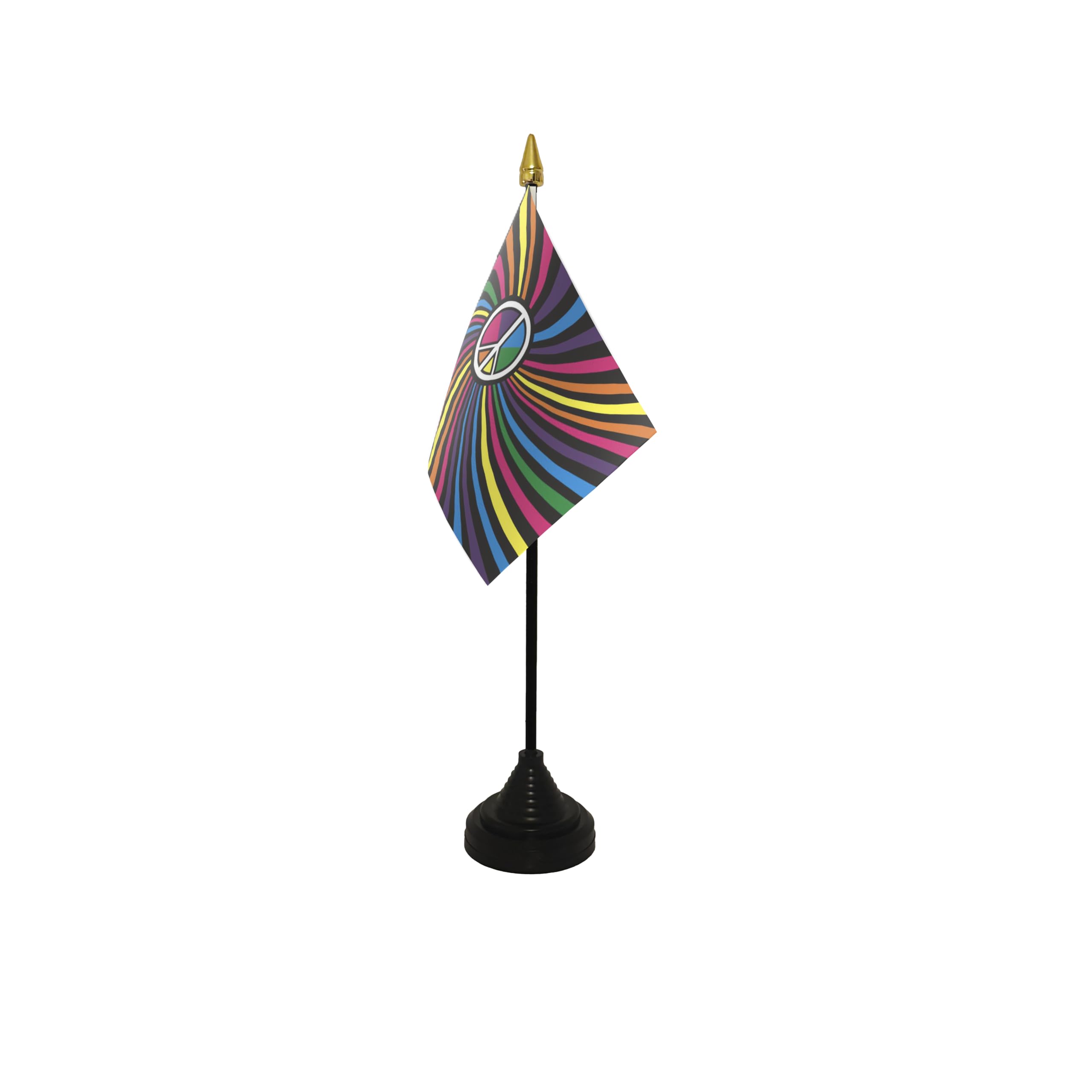 Flagtex Rainbow Swirl Table Flag With Black Base