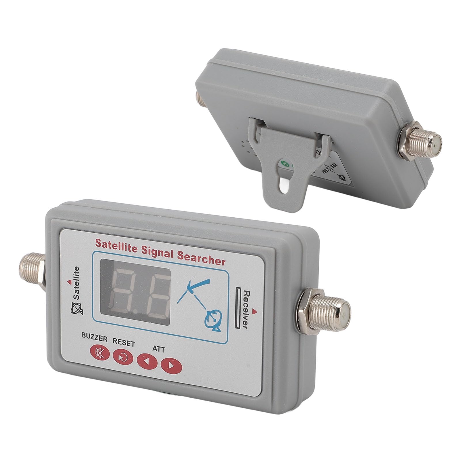 Buscador de Señal Satelital 950-2150MHz con Amplificador de Zumbador, Retroiluminación, Buscador de Señal Satelital Fácil para LNB, Receptor, Medidor de Buscador de Señal