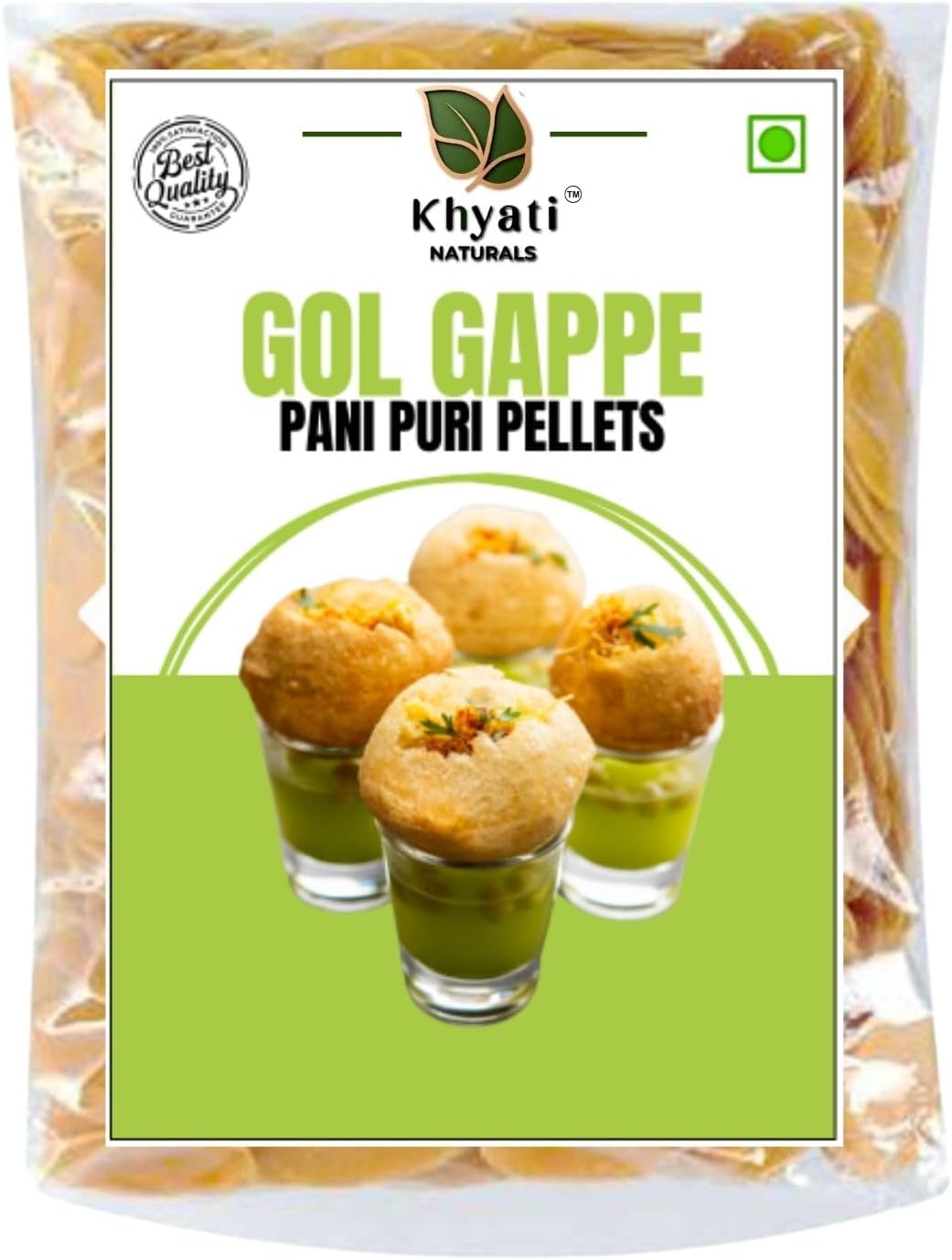 Sooji Pani Puri Fryums | Ready-to-Fry & Air Fryer Friendly Golgappa | Instant & Crispy Puchka/Gupchup | Hygienic & Fresh Indian Snack Suitable for vegetarians (400g)