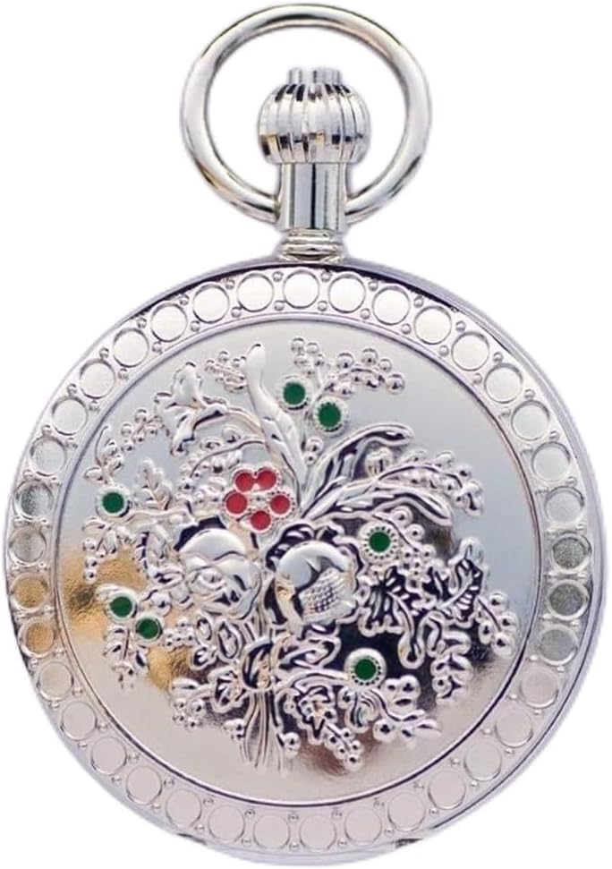 Pocket Watch Men's Pocket Watch with Arabic/Roman Numerals, Vintage Mechanical Pocket Watch with Chain (Colors: Gold, Silver)