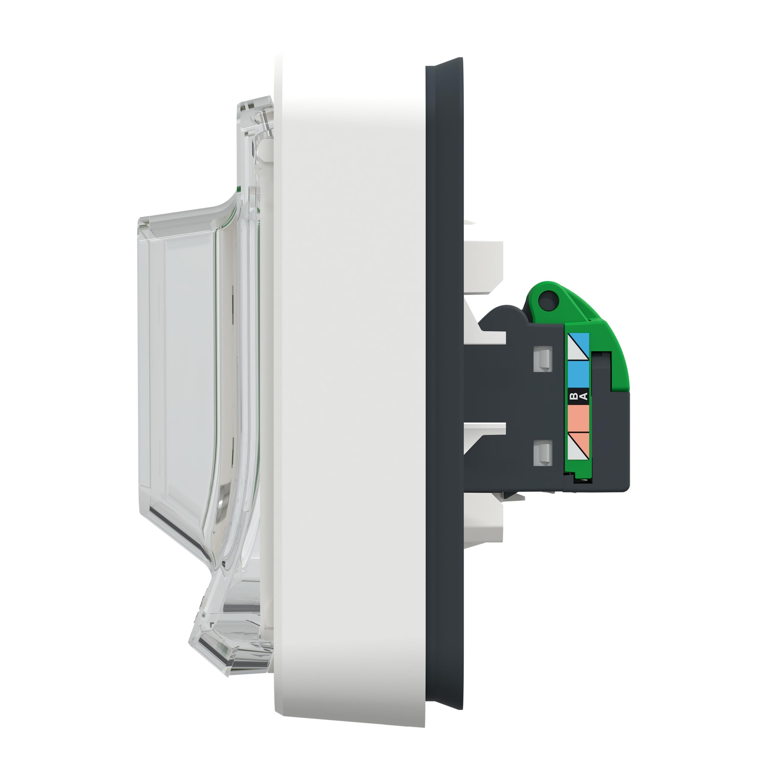Schneider Electric - Mureva Styl - Prise RJ45 cat 6A blindé STP FTP - composable - IP55 IK07 - blanc - MUR39038