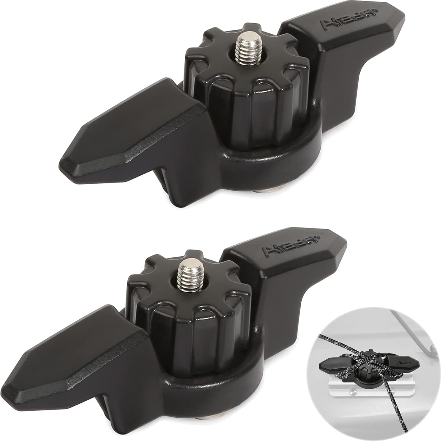 Line Cleat for Kayak Track Mount 2 Pcs, Kayak Anchor Cleat & Track Mount Line Cleat, Line Cleat for Rail Mount Kayak Accessories, Black Line Cleat for Kayak Track Mount 2 Pcs, Kayak Anchor Cleat & Track Mount Line Cleat, Line Cleat for Rail Mount Kayak Accessories, Black