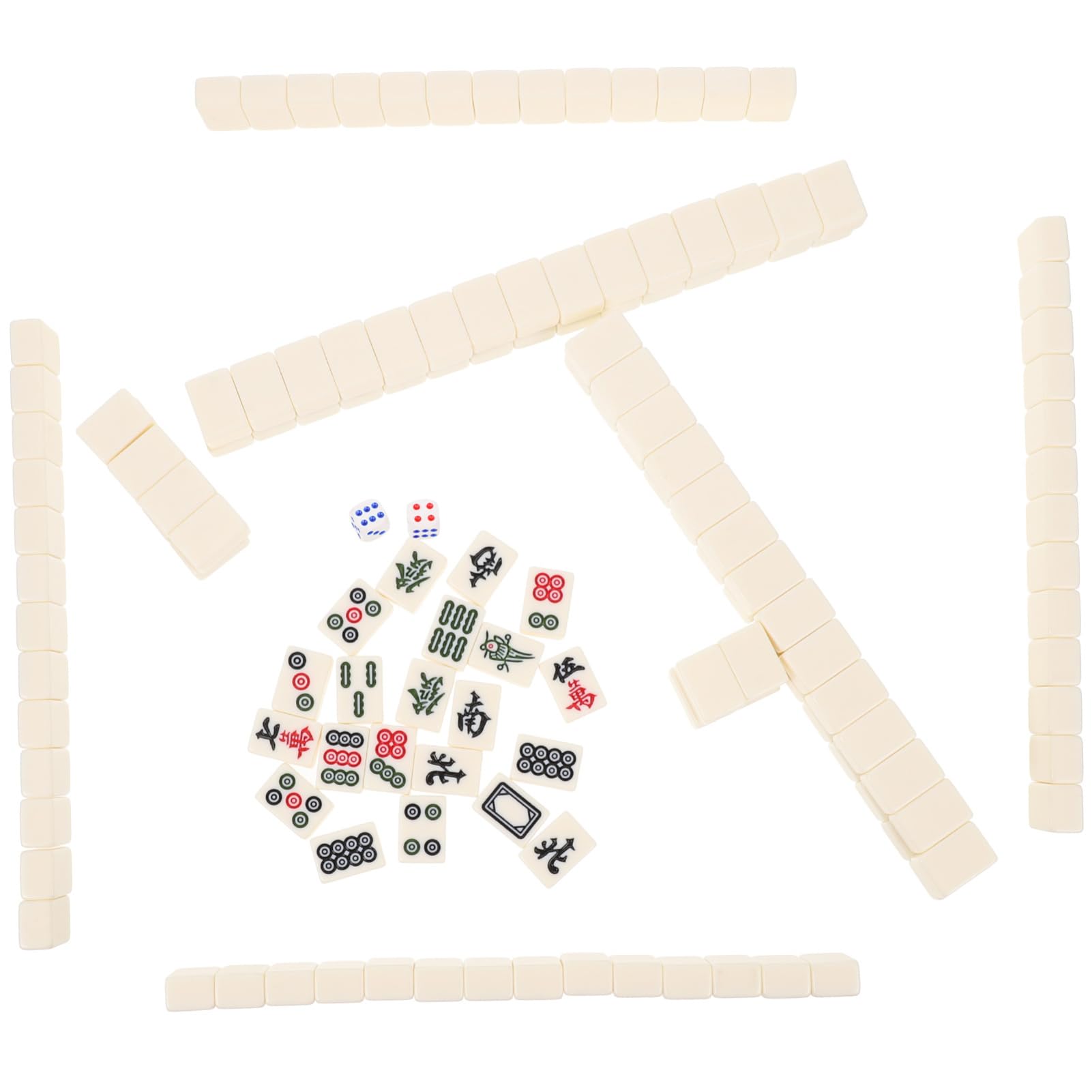 Jeu de Mahjong portable de qualité supérieure avec tuiles synthétiques durables et coffret - 8